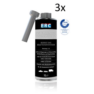 3 x 1L ERC Benzin Systemreiniger Einspritz Additiv