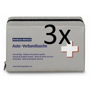 3 x KFZ Verbandtasche Holthaus MHD 2-2028  mit Maske