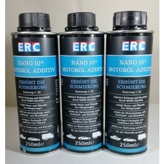 3 x 250ml ERC Nano Motorbeschichtung Ölzusatz / Reibungsminderer