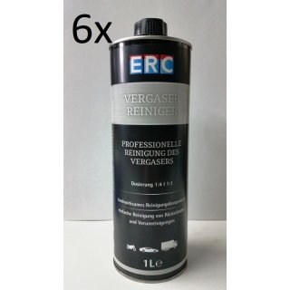 6x 1L ERC Vergaser-Reiniger zur Anwendung in professionalen Werkstätten