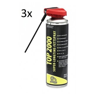3x 500ml Top 2000 Fettspray
