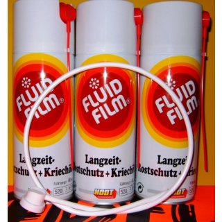 3 x 400ml Hodt Fluid Film Spray +Düse 60cm