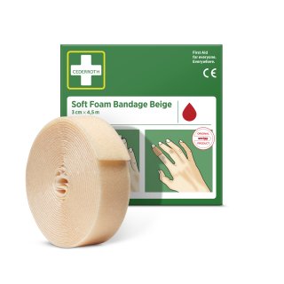 Cederroth Soft selbstklebender Pflaster hautfarben 3cm x 4,5m Rolle VD ⌛10-2028
